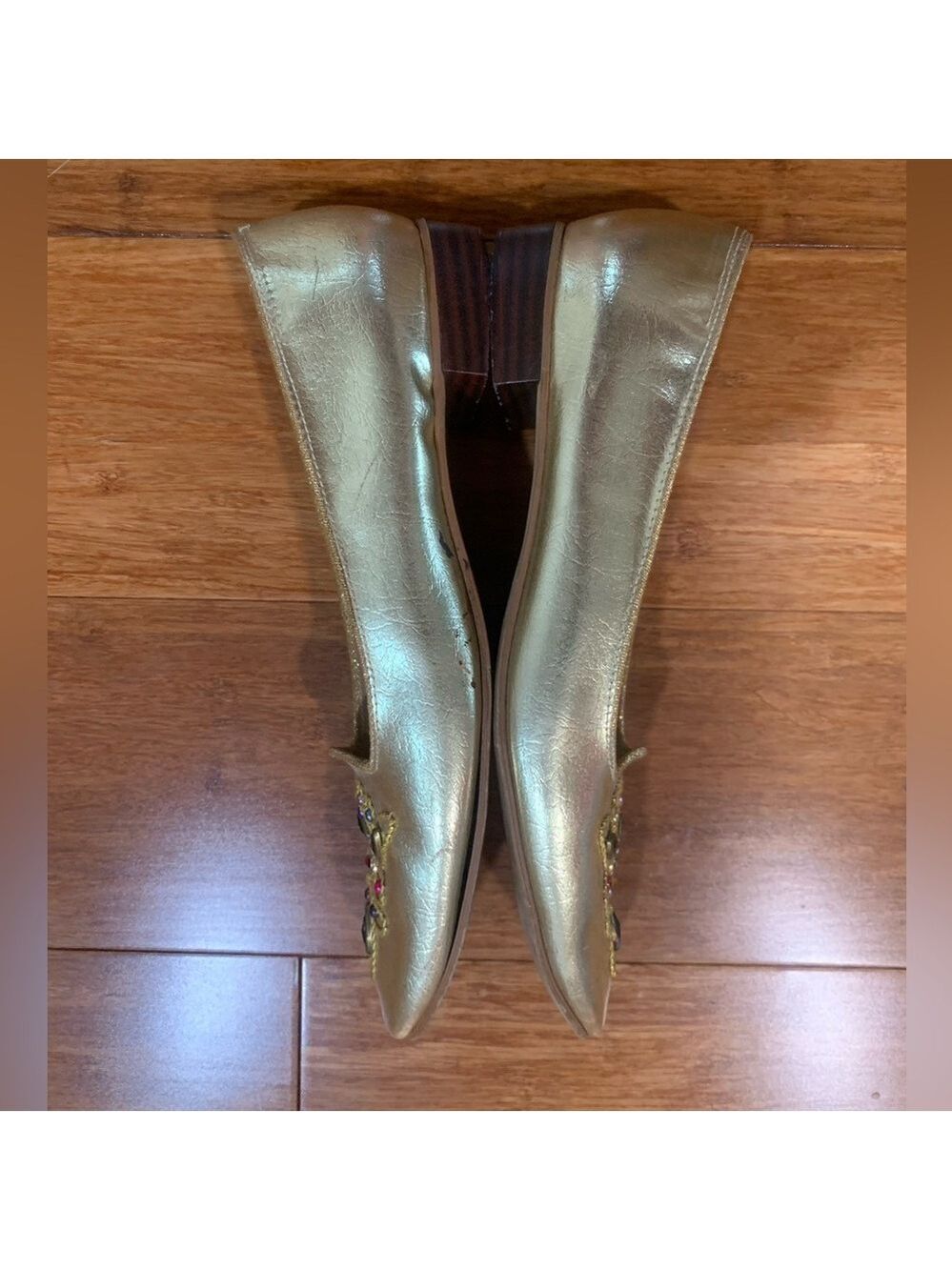 ❤️Vintage 80’s gold bejeweled Browsabout size 7.5 - Picture 3 of 6